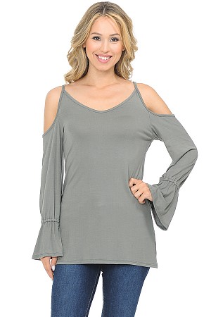 OPEN SHOULDER LONG SLEEVE TOP